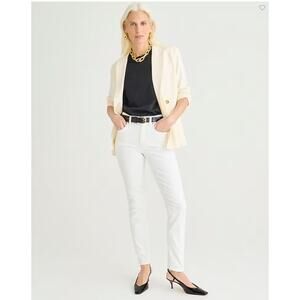 Madewell Jeans Women Size 26 White Toothpick Mid Rise Cropped Classic BQ310 NWT